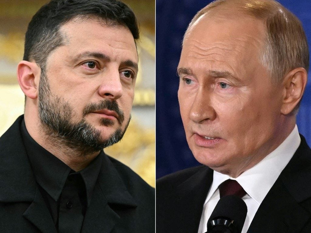 Volodymyr Zelensky e Putin em imagem, em breve os presidentes tentarão acordo