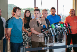 #SouManaus 2025 atrai 560 mil pessoas e movimenta R$ 150 milhões em Manaus - Na imagem vemos David Almeira, prefeito de Manaus e Jander Lobato, secretário de Cultura em coletiva de imprensa