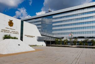 fachada da Assembleia Legislativa do Estado do Amazonas (ALEAM) - Fake news: Amazonas proíbe condenados por crimes cibernéticos de contratos com governo