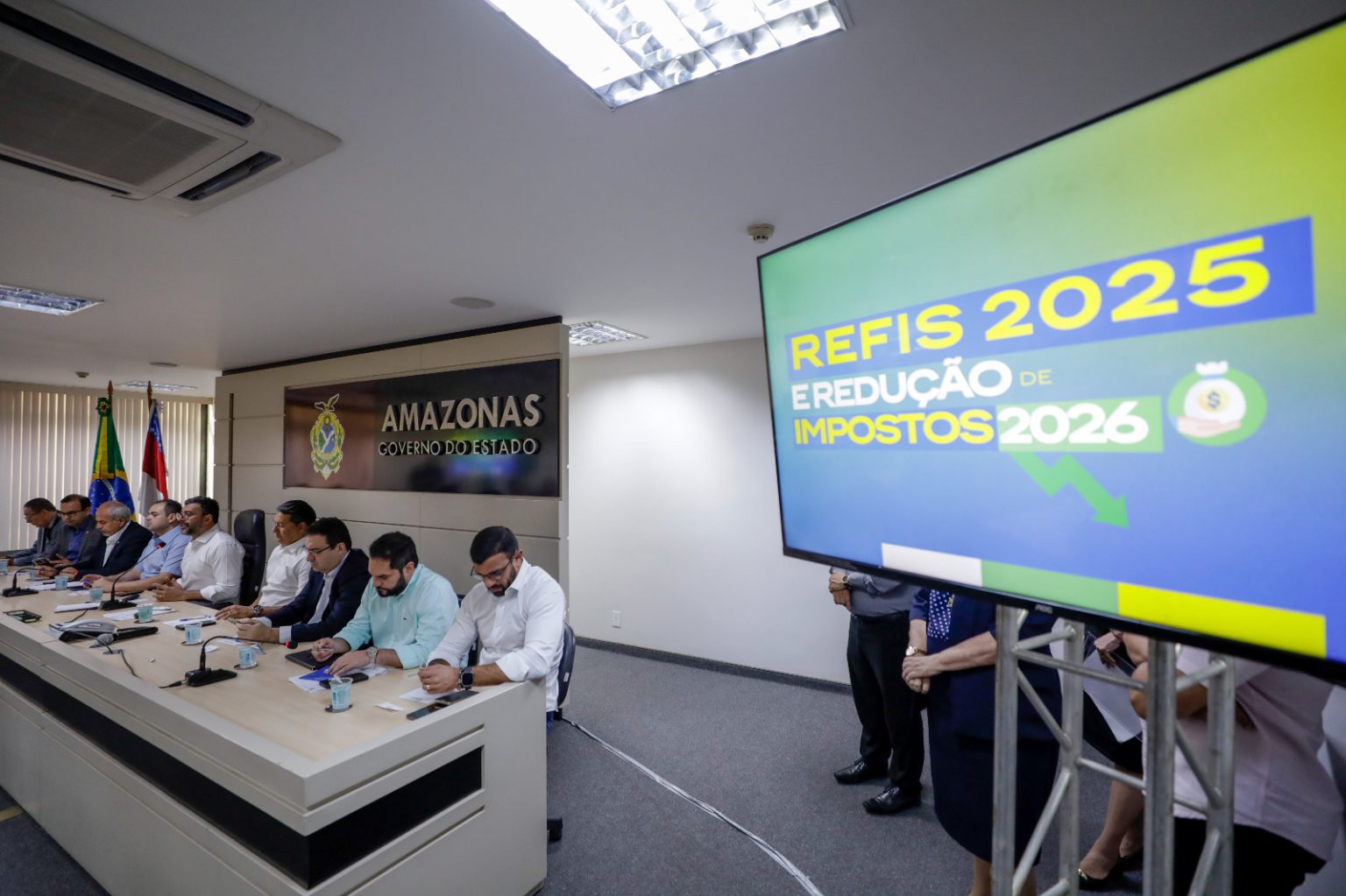 Governador Wilson Lima em coletiva - Redução do IPVA: Wilson Lima anuncia corte de 50% no imposto no Amazonas