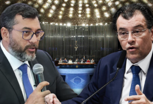 Imagem mostra WIlson Lima e Eduardo Braga em destaque para a briga pelo Senado em 2026 - Wilson Lima e Eduardo Braga: Embarate pelo Senado em 2026